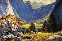 VOGEL, MAX, NIEDERWARTE BEI DRESDEN, DAT. 1931, BERGLANDSCHAFT MIT SEE, UNTEN RE. SIGN., M. CA. 78X102.5 CM, STUCKRAHMEN