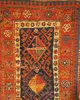 KAZAK, RUSSLAND, 279 X 94CM, EHZ 4 WOLLE AUF WOLLE, UM 1900