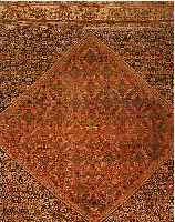 BIDJAR, PERSIEN, 216 X 229CM, EHZ 3 FLOR WOLLE, CA.40 JAHRE