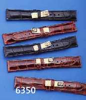 KONVOLUT: 5X ORIGINAL GLASHÜTTE ARMBÄNDER FÜR HERRENARMBANDUHREN, LOUISIANA ALLIGATOR LEDER, HANDARBEIT, OHNE SCHLIEßEN, ALLE BANDBREITE 20 ...