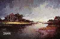HOPPMANN, HEIN, AACHENER KÜNSTLER, SONNENAUFGANG ÜBER DEM MOOR, ÖL/HARTFASER, RE. U. SIGN., CA. 60 X 80 CM, R.