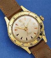 STOWA HERRENARMBANDUHR TOTOMAT, F.D. DTSCH. MARKT UM 1960, METALL GG-AUFL., EDELST.-BOD., DREHLÜN. M. 60ER TEILUNG, 17 ST., HANDAUFZ., STOßGES., ...