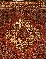 BIDJAR, PERSIEN, 254 X 242CM, EHZ 2 FLOR WOLLE, CA.10 JAHRE