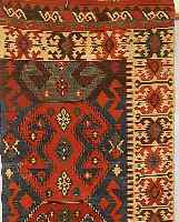 SHAHSAWAN KELIM,PERSIEN.(EINBAHNIG).CA 380 X 100 CM..EHZ 2.UM 1920.