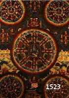 THANGKA, HIMALAYAGEBIET, UM 1900, ÖL UND GOUACHE AUF LEINWAND, VIELFIGURIGE DARSTELLUNG, CA. 55 X 39 CM, PP, R.