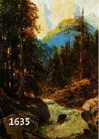 JUST, A., WOHL ÖSTERREICHISCHER MALER, ENDE 19. JH., LANDSCHAFT MIT REIßENDEM BACH IM GEBIRGE, ÖL/LWD, LI. U. SIGN., CA. 76 X 39 CM, R.