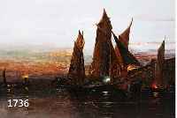CLASMANN (O.Ä.), MALER UM 1900, NACHT IM HAFEN, ÖL/LWD, RE. U. SIGNIERT, CA. 30 X 20 CM