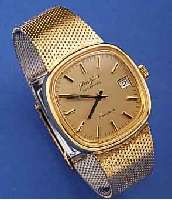 GLASHÜTTE HERRENARMBANDUHR, SPEZIMATIC, METALLGEH. VERG., EDELSTAHLBD. GEDR., AB HER- ST. WASSERGESCH., ORIG. EDELST.-BD. DOUBLE, DAT., ...