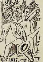 BECKMANN, MAX, 1884-1950, DER TANZ, LITHOGRAPHIE VON 1937, CA. 16 X 11 CM, PP, U.GL., R.