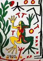 PENCK, A.R., GEB. 1939, FARBOFFSET, HANDSIGNIERT, CA. 63 X 65 CM, PP
