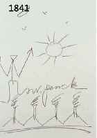 PENCK, A.R., GEB. 1939, ANALYSIS, ZEICHNUNG, HANDSIGNIERT, CA. 20 X 17 CM, PP
