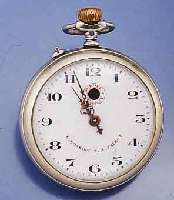 L. ROSKOPF SA PATENT, SCHWEIZ UM 1920, NICKEL, PERF. SIGN. EMAILBL., STIFTENANKERGANG GR. FEDERH., D. CA. 51 MM, EZ 2