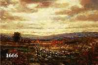 MOLINS, AUGUSTE DE, 1821-1890, FUCHSJAGD IN MOORLANDSCHAFT, ÖL/HOLZ, RE. U. SIGN., CA. 16 X 25 CM, R.