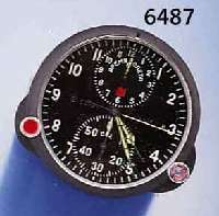 EINBAUDOPPELBORDCHRONOGRAPH, RUSSLAND UM 1992, VORGESEHEN F. MIG-29, D. CA. 80 MM, MINERALGL., HERMETISCH VERSCHR. METALLGEH. M. HAMMERSCHLAGLACK, ...