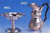 WASSERKANNE, ENGLAND LONDON UM 1900, BAROCKSTIL, STERLINGSILBER, GETRIEBEN, GESTO- CHEN, EBENHOLZGRIFF, CA. 570G, VERBEULT, MIT DECKEL, SAMMELW., ...