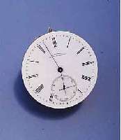J.ASSMANN GLASHÜTTE IN SACHSEN TASCHENUHR- WERK FÜR OFFENE HERRENTASCHENUHREN, DEUTSCH- LAND UM 1878, 2-TEIL., PERF. EMAILBL. SIGN., GEBL. ...