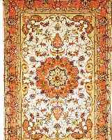 TÄBRIZ FEIN,PERSIEN CA 154 X 102 CM..FLOR KO RKWOLLE MIT SEIDE.EHZ 1-2.CA 10 JAHRE.