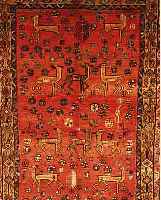ALIGUDARZ,PERSIEN CA 191 X 137 CM..FLOR WOLL E.EHZ 2.CA 40 JAHRE.