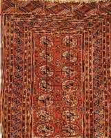 YAMUTH.CA 145 X 105 CM..WOLLE AUF WOLLE.EHZ 4-5.UM 1900
