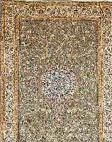 NAIN,PERSIEN CA 341 X 248 CM.,FLOR KORKWOLLE MIT SEIDE.EHZ 2.CA 10 JAHRE.