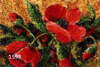 UNGER, WOLFGANG HEINZ, GEB. 1929 HALLE, STILLEBEN MIT MOHN, ÖL/MALKARTON, SIGN., CA. 18 X 24 CM, R.