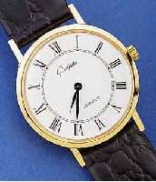 GLASHÜTTE HERRENARMBANDUHR, DEUTSCHLAND UM 1984, METALL HARTVERG., EDELST.-BOD. AUFGEDR., EMAILFARB. KONTRASTZIFFERBL., FORMANKERWERK, KAL. 09-20, ...