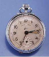 KONVOLUT: 2 TASCHENWECKER, DTSCH. PRODUKTION 1X JUNGHANS, UM 1920, EMAILBL., BRÜN. STAHL- GEH., 1X EMES, METALL VERCHR., UM 1935, BEIDE ...