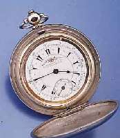 BILLODES SAVONETTE HERRENTASCHENUHR, SCHWEIZ FÜR DEN VORDEREN ORIENT UM 1890, SCHLÜSSELAUF- ZUG, SILBER, EMAILBL. FEIN HAARR., OSMANISCHE ...