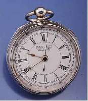 H.R. GOODWIN HERRENTASCHENUHR OFFEN, SCHLÜSSELAUFZUG, 800ER SILBER, SCHWEIZ FÜR DEN BRIT. MARKT UM 1890, EINFACHE STOPPFKT. DURCH SCHIEBER AUßEN ...