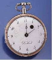 SPINDELHERRENTASCHEUHR BEZEICHNET BERTHOUD, AUF GEW. ZIFFERBL. (RISSIG) U. PLATINE, SILBER SCHWEIZ UM 1840, VERG. PLATINENW., 5-ECK- PILASTER, ...