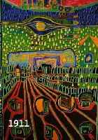 HUNDERTWASSER, FRIEDENSREICH, 1928-2000, FARBSERIGRAPHIE AUS DER REGENTAG-MAPPE, HIER: STREET FOR SURVIVORS, NUM. 2559/3000, CA. 67 X 49 CM, ...