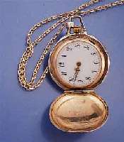 MONOPOL/DÜRSTEIN DAMENANHÄNGEUHR AUS DAMEN- TASCHENUHR, SCHWEIZ/DEUTSCHLAND UM 1904, ROSE-G. 585/000, RAND VIELFLÄCHIG, ALTERSBED. BER./DELLIG, ...