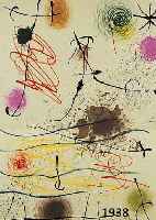 MIRO, JOAN, 1893-1983, FRONTISPIZ DER MAPPE: QUELQUES FLEURS POUR DES AMIS, FARBLITHOGRAPHIE, AUS EINER 250ER AUFLAGE, FARBLITHOGRAPHIE, RE. U. ...