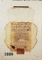 BENAIM, RICARDO, GEB. 1949, DIE LIEBE, COLLAGIERTER PRÄGEDRUCK AUF HANDGESCHÖPFTEM BÜTTEN, HANDSIGNIERT UND DAT. 93, NUM. 6/49, CA. 35 X 25 CM, ...