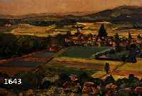 CERVIEUX, ED. (O.Ä.), FRZ. KÜNSTLER UM 1930, ANSICHT EINES DORFES, ÖL/LWD, SCHWER LESBAR SIGN. UND DAT. 1932, CA. 55 X 65 CM, R.