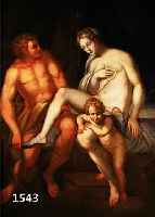 ITALIENISCHER KÜNSTLER, 18./19. JH., APHRODITE UND APOLLO, QUALITÄTVOLLE DARST., ÖL/LWD, DOUBLIERT, UNSIGN., CA. 83 X 63 CM, R.