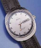 OMEGA HERRENARMBANDUHR AUTOMATIK SEAMASTER/ COSMIC, SCHWEIZ UM 1969, EDELST.-EINSCHALEN- GEH., GET. A-WELLE, DATUMSCHNELLKORREKTUR, WERK VERG., 24 ...