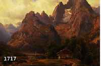 UNBEKANNTER MALER, MÜNCHNER SCHULE, UM 1900-1910, HÜTTE AM SEE VOR HOCHGEBIRGS- KULISSE, ÖL/LWD, UNSIGNIERT, CA. 42 X 56 CM,R