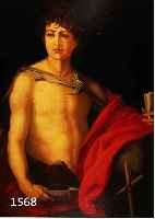 KOPIST DES 19. JH., QUALITÄTVOLLE KOPIE NACH DEM ORIGINAL DES ANDREA DEL SARTO "DER JUGEND- LICHE JOHANNES", DAS ORIG. BEFINDET SICH IM ...