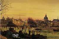 LAMBERT, PAOUL, 1914-1969 PARIS, SCHUF ZAHLREICHE PARISER STADTANSICHTEN, HIER: PARISANSICHT, ÖL/LWD, SIGN., CA. 60 X 74 CM, R.
