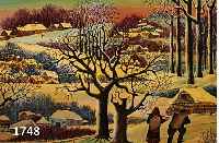 LJUBA, PETROVIC, GEB. 1928, BEKANNTER NAIVER KÜNSTLER, WINTERLANDSCHAFT MIT DÖRFERN, ÖL/LWD, SIGN., CA. 54 X 65 CM, RÜCKSEITIG ALTER ...