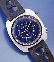 EMPEROR ARMBANDWECKER, SCHWEIZ UM 1970, UN- GETR. LAGERW., STÜLPAUSF., METALL HARTVER- CHR., 17 ST., SCHWEIZER STIFTENANKERW. VON RONDA, KAL. ...