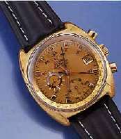 OMEGA ARMBANDCHRONOGRAPH SEAMASTER AUTOMATIK, SCHWEIZ UM 1973, METALLGEH. HARTVERG., BER., EDELST.-BODEN GESCHR., 60 MIN.- U. 12 STD.- ...