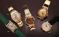 ROLEX HERRENARMBANDUHR, SCHWEIZ FÜR DEN US- MARKT UM 1950, GG 585/000, GLASR. GEDR., GEH-NR. 17612, 2-FARB. VERS. ORIG.-BLATT, ZUM RAND ZU L. ...