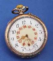 LONGINES HERRENTASCHENUHR, OFFEN, 800ER SILBER, SCHWEIZ UM 1903, EMAILBL. FEINHAAR- RISSIG, SPÄTER INNEN ROT 13-24, VERG. ANKERW., RÄDER EINZELN ...