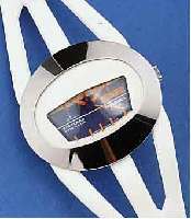 SPACEMAN HERRENARMBANDUHR AUTOMATIK V. TRESSA LUX, DESIGN ANTRE LE MARQUAND, SCHWEIZ, HERAUSGEGEBEN 1969, UNGETR. LAGERW., INSPIR. D. ...