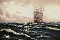 PETERSEN, E., 1. HÄLFTE 20. JH., SEGELSCHIFF AUF HOHER SEE, ÖL/LWD, MIN. BESCH., SIGN., CA. 54 X 80 CM, R.,