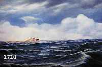 SÖRENSEN, LAURITS H., 1882-1969, QUALITÄTVOLLE DARSTELLUNG EINES DAMPFERS AUF HOHER SEE VOR KATTEGATT, ÖL/LWD, SIGN., CA. 66 X 80 CM, R., ...