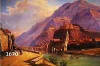 WOLFF, C., UM 1850, WOHL DEUTSCHER ROMANTI- KER, ANSICHT DES HEIDELBERGER SCHLOSSES VOM GEGENÜBERLIEGENDEN NECKARUFER, ÖL/LWD./HART- FASER, ...