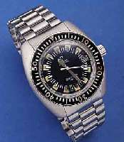 OMEGA HERRENTAUCHERUHR SEAMASTER, AUTOMATIK, AB HERST. WASSERDT. BSI 120 M, MASSIV-EDELST., BODEN U. KRONE VERSCHR., LÜN. M. 60ER TEILUNG ZUR ...